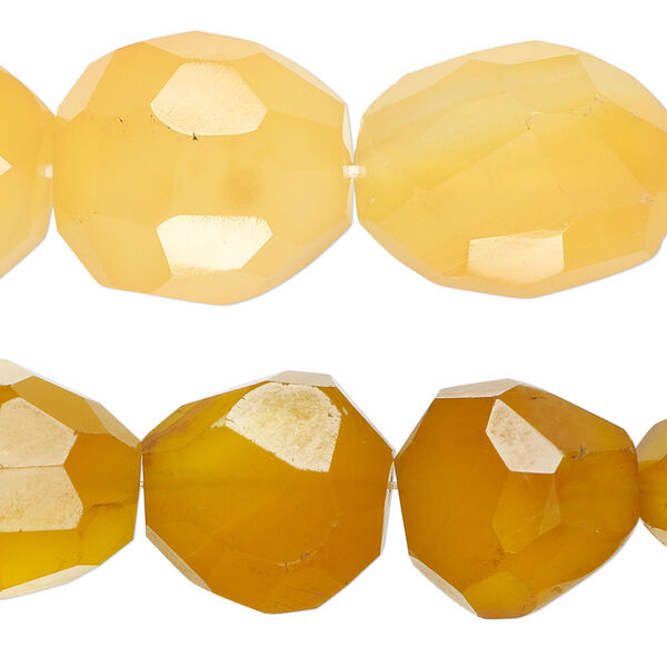 Agate 1pkg1, hand-faceted nugget bead B grade, 15.5-16 inch medium image number 0