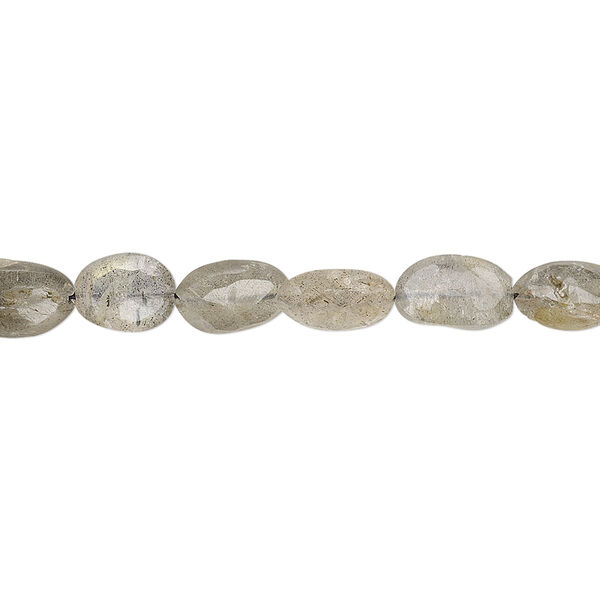 Labradorite 1pkg1, hand-cut faceted puffed oval bead 8 inch 7x5mm-10x6mm image number 0