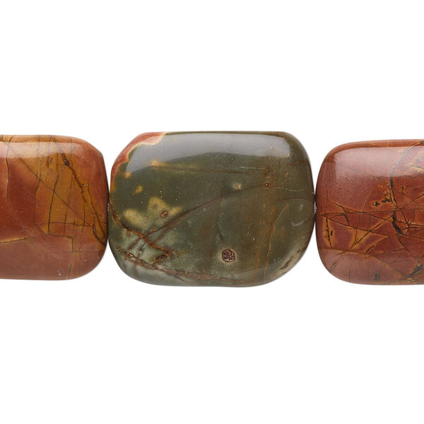 Red creek jasper 1pkg1, rectangle bead 15.5-16 inch 20x15mm image number 0