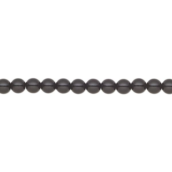 Pearl 50pk magic black, Preciosa Czech crystal 4mm round image number 0