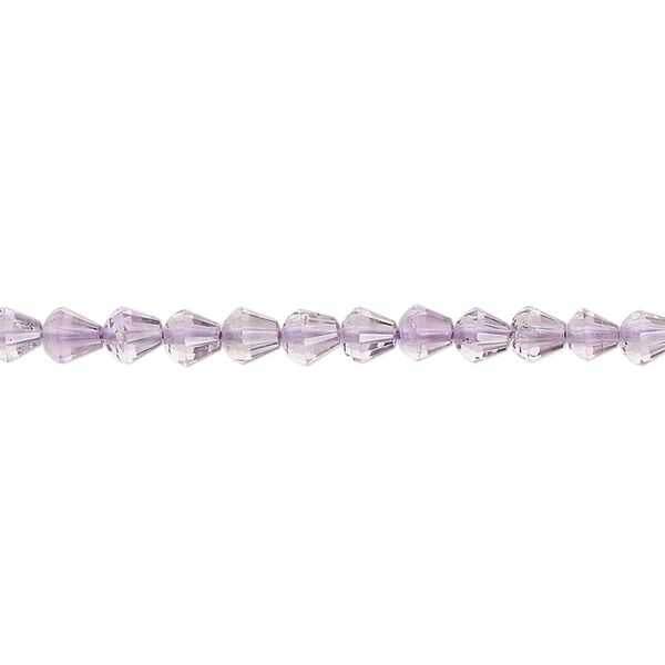 Amethyst 1pkg1, hand-cut faceted teardrop bead natural 14 inch 4-5mm image number 0