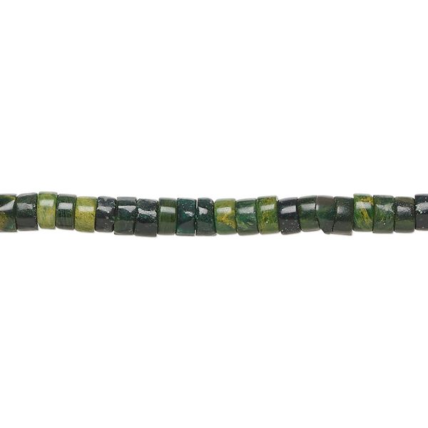 African "jade" 1pkg1, heishi bead natural 15.5-16 inch 4x1.5mm-4x2.5mm image number 0