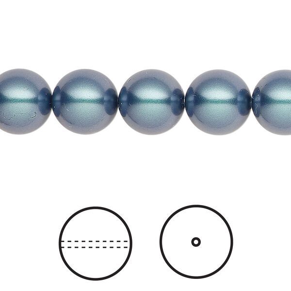 Pearl 100pk iridescent Tahitian look, Swarovski® 10mm round 5810 image number 0
