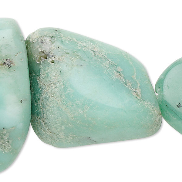 Chrysoprase 1pkg1, tumbled nugget bead natural 15.5-16 inch extra-large image number 0