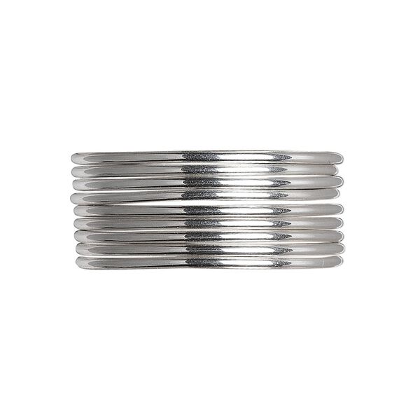 Wire, Beadalon®, stainless steel, 3/4 hard, half-round, 18 gauge. Sold per pkg of 5.25 meters. image number 0