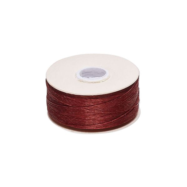 Thread, Nymo®, nylon, maroon, size D. Sold per 64 yard bobbin. image number 0
