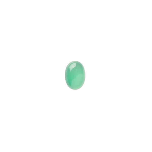 Green agate 1pkg10, calibrated oval cab B grade, 7x5mm image number 0