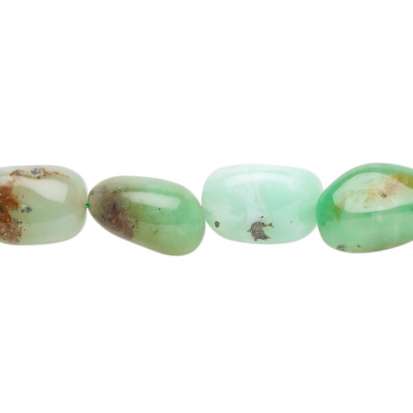 Chrysoprase 1pkg1, tumbled nugget bead natural 8 inch small image number 0