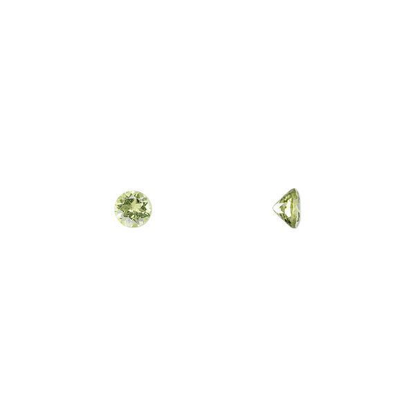 Peridot 1pkg4, hand-cut faceted round gem natural 4mm image number 0