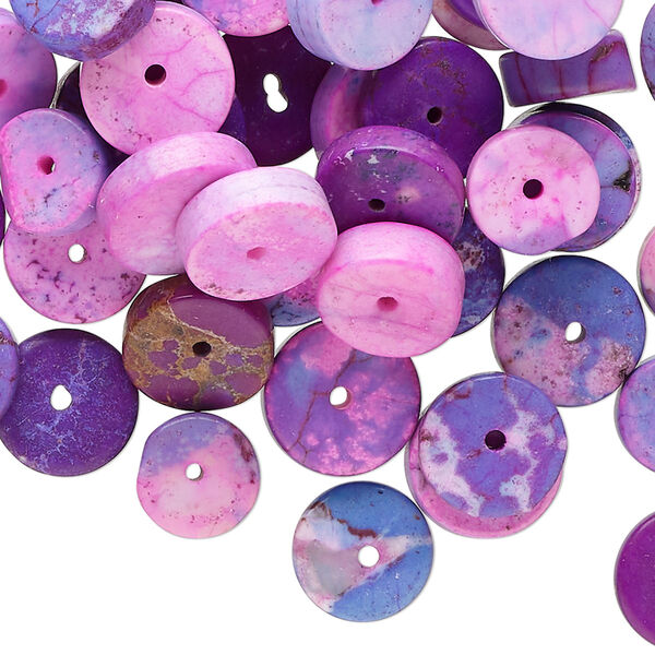 Magnesite 1pkg1, heishi bead 2 oz mix 9x2mm-11x6mm image number 0