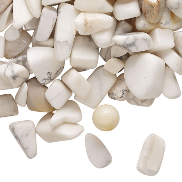 Howlite 1pkg1, undrilled inlay chip natural 50g mini image number 0