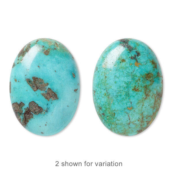 Turquoise 1pkg1, calibrated oval cab 25x18mm image number 0