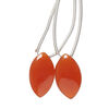 Carnelian 1pkg2, hand-cut top-drilled puffed marquise bead 18x11mm image number 0