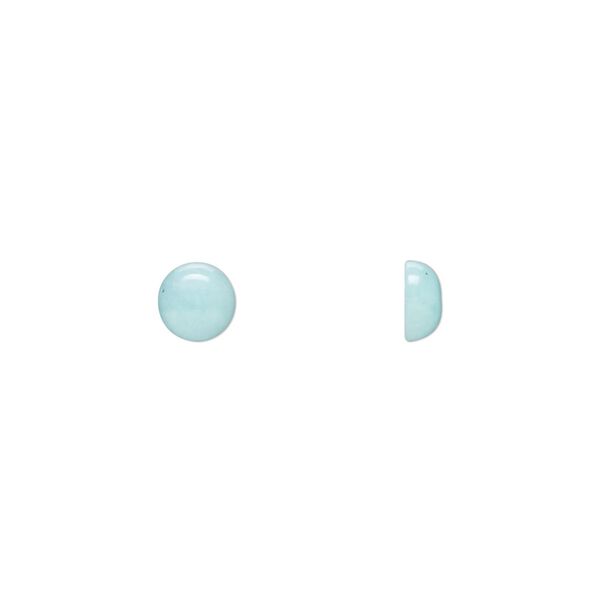 Amazonite 1pkg2, round cab natural calibrated 6mm image number 0