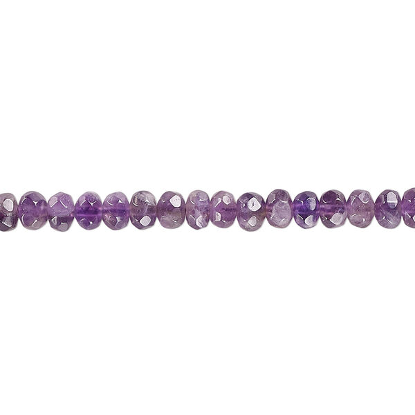 Amethyst 1pkg1, faceted rondelle bead natural 15.5-16 inch 3x2mm-4x3mm image number 0