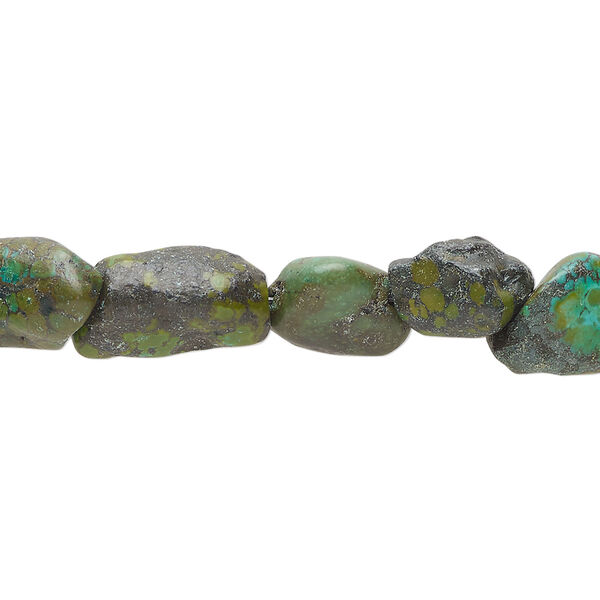 Turquoise 1pkg1, pebble bead 15 inch large image number 0
