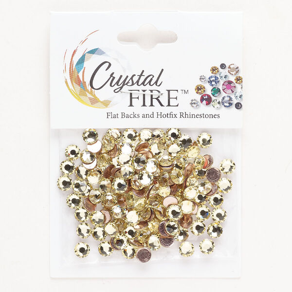 Flat back 144pk jonquil, Crystal Fire® 4.60-4.80mm hotfix round SS20 image number 0