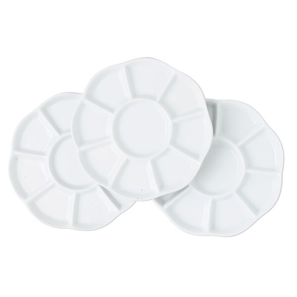 Tray, porcelain, white, 5-1/2 inches. Sold per pkg of 3. image number 0