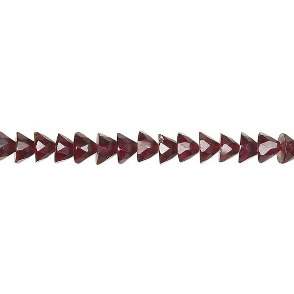 Rhodolite garnet 1pkg1, hand-cut faceted cone bead natural 14 inch 4x3mm-5x3mm image number 0