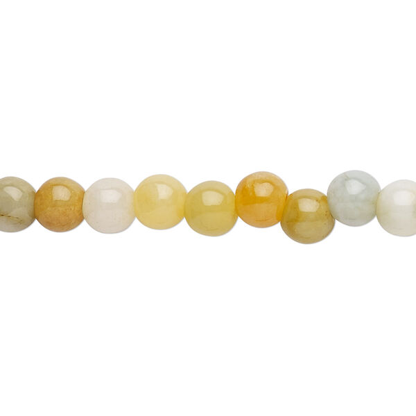 Jadeite 1pkg1, round bead C grade, 15.5-16 inch 6mm image number 0