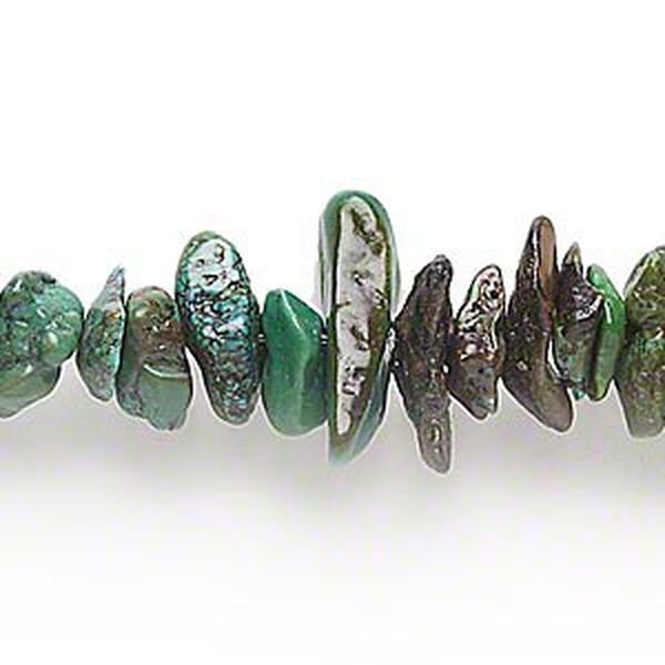 Turquoise 1pkg1, chip bead 15 inch large image number 0