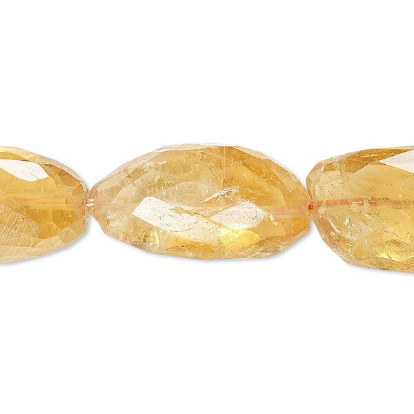 Citrine 1pkg1, hand-faceted nugget bead 15.5-16 inch medium image number 0