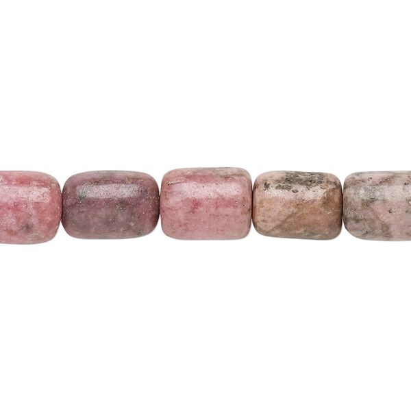 Rhodonite 1pkg1, round tube bead natural 15 inch 10x8mm-12x8mm image number 0