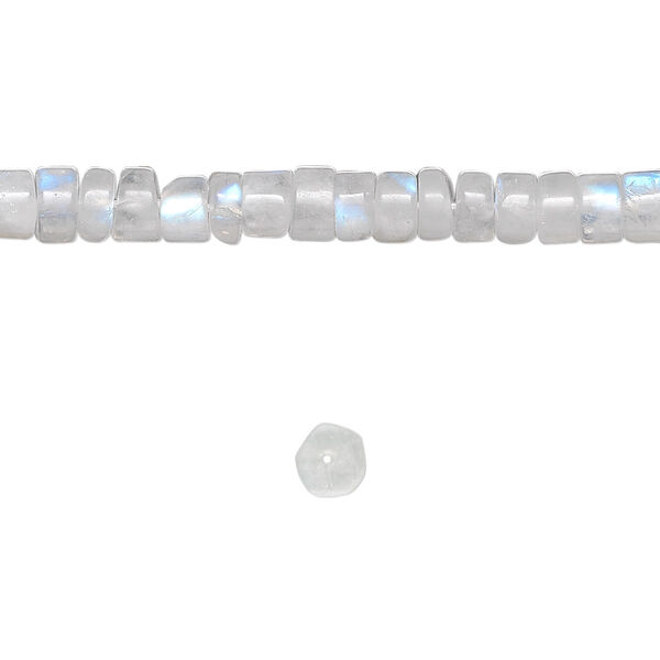 Rainbow moonstone 1pkg1, hand-cut heishi bead natural 15.5-16 inch 5x2mm-6x4mm image number 0