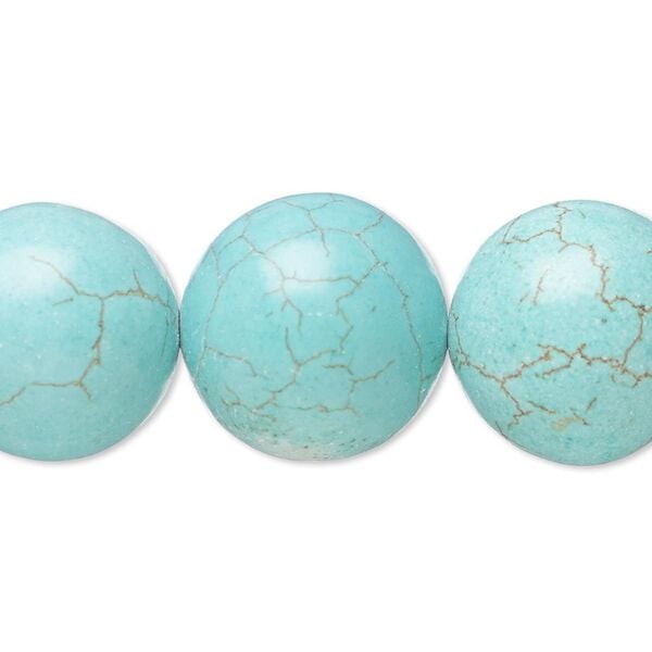 Magnesite 1pkg1, round bead 8 inch 17-20mm image number 0