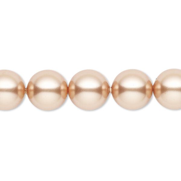 Pearl 100pk rose gold, Swarovski® 10mm round 5810 image number 0
