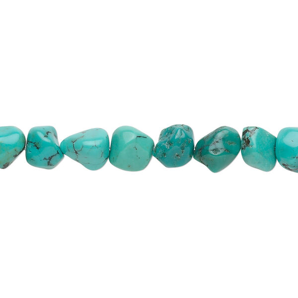 Turquoise 1pkg1, pebble bead 15.5-16 inch small to medium image number 0