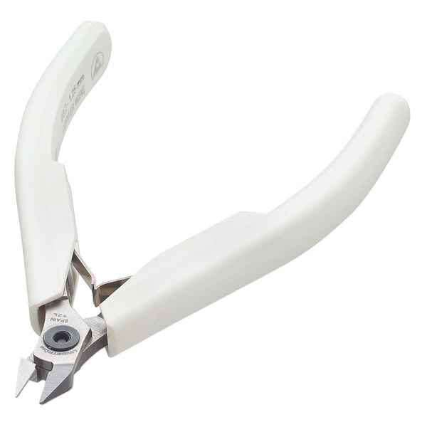 Pliers Lindstrom® Supreme series 1pkg1 alloyed steel, 4-1/4 inches micro bevel-cutter, white / silver (PLR-7190) image number 1