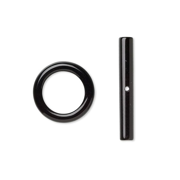 Black onyx 1pkg1, toggle clasp 15mm image number 0