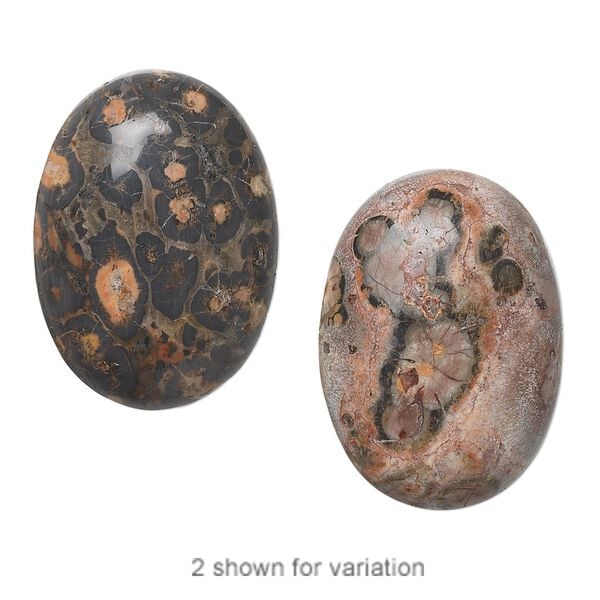 Leopardskin jasper 1pkg2, calibrated oval cab natural 25x18mm image number 0
