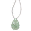 Green aventurine 1pkg1, hand-cut top-drilled carved leaf bead natural 18x12mm image number 0