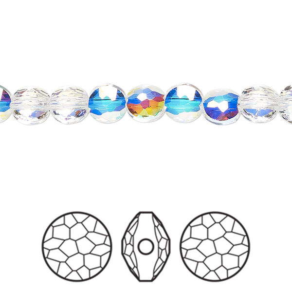 Bead 288pk crystal AB, Swarovski® 6mm puffed round 5034 image number 0