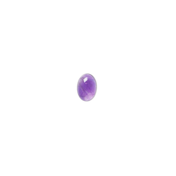 Amethyst 1pkg2, hand-cut calibrated oval cab natural B grade, 7x5mm image number 0