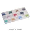 Organizer box, plastic, clear, 8-1/2 x 4-3/4 x 3/4-inch, 21 compartments with snap tight lids. Sold individually. image number 0