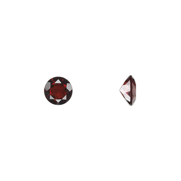 Almandite garnet 1pkg1, hand-cut faceted round gem natural 7mm image number 0
