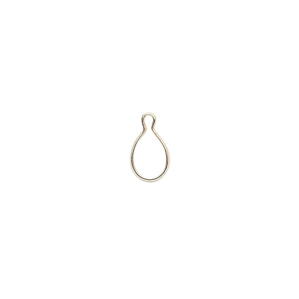Drop, Wrap-Tite®, 14Kt gold-filled, 7x5mm pear bezel setting. Sold per pkg of 2. image number 0