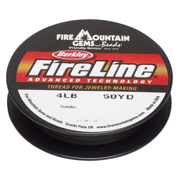 Thread, Berkley® FireLine®, gel-spun polyethylene, smoke, 0.13mm diameter 4-fiber braid, 4-pound test. Sold per 50-yard spool. image number 0