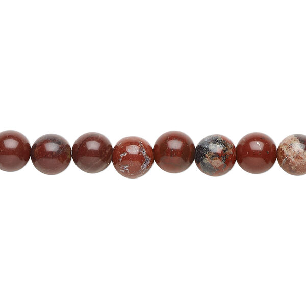 Red rainbow jasper 1pkg1, round bead natural 15.5-16 inch 6mm image number 0
