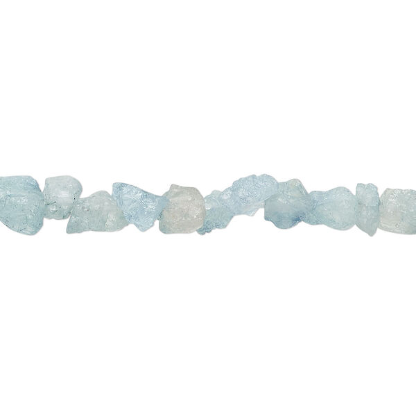 Aquamarine 1pkg1, rough nugget bead 15.5-16 inch mini image number 0