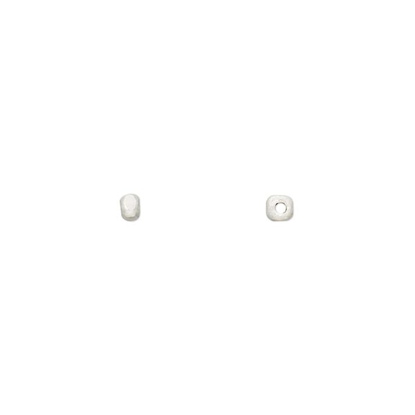 Bead, Hill Tribes, sterling silver, 2mm rounded square. Sold per pkg of 30. image number 0