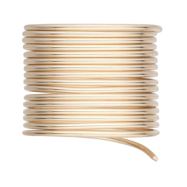 Wire, 12Kt gold-filled, half-hard, round, 14 gauge. Sold per 5-foot pkg. image number 0