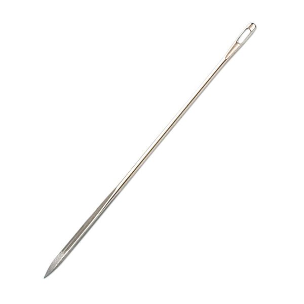 Needle, John James, nickel-plated steel, #1 with 1.46mm eye width, 1-7/8 inches. Sold per pkg of 25. image number 0
