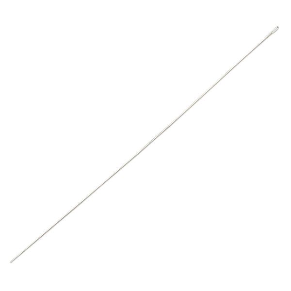 Needle, John James, nickel-plated steel, #12 with 0.55mm eye width, 3 inches. Sold per pkg of 10. image number 0
