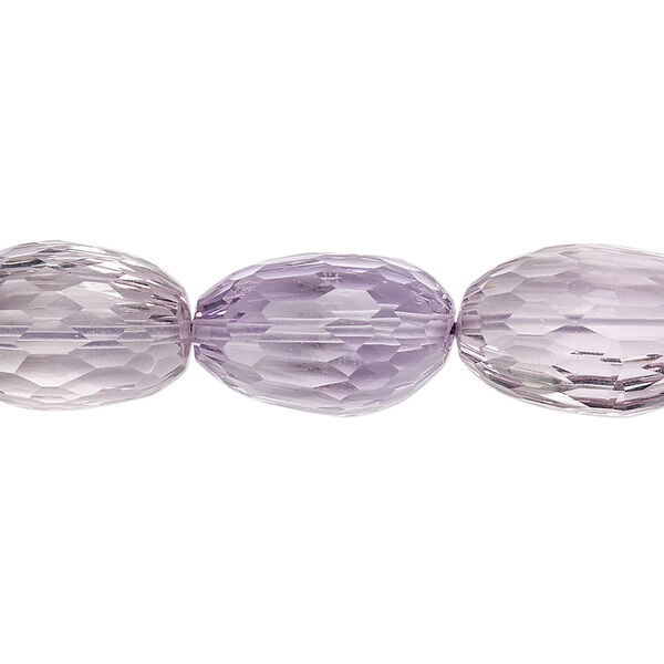 Lavender amethyst 1pkg10, hand-faceted nugget bead graduated 16x10mm-21x14mm image number 0