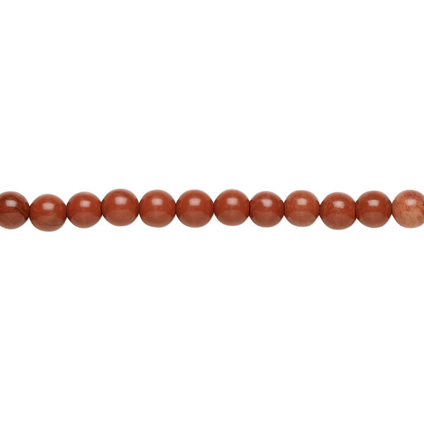 Red jasper 1pkg1, round bead natural 15.5-16 inch 4mm image number 0