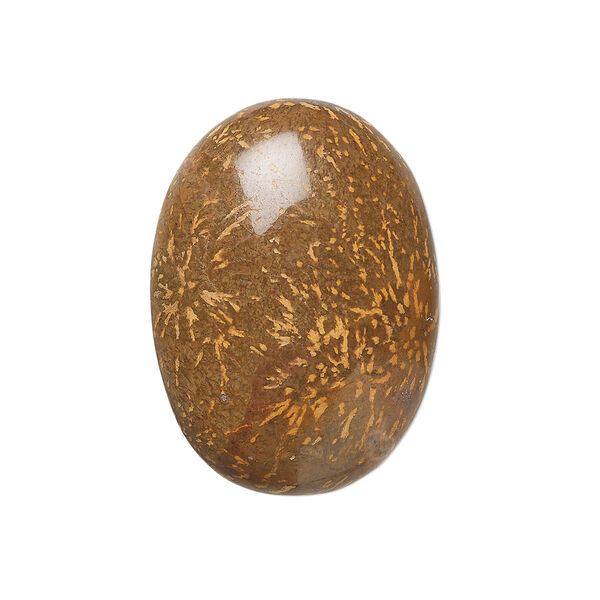 Brown chrysanthemum stone 1pkg2, calibrated oval cab natural 25x18mm image number 0